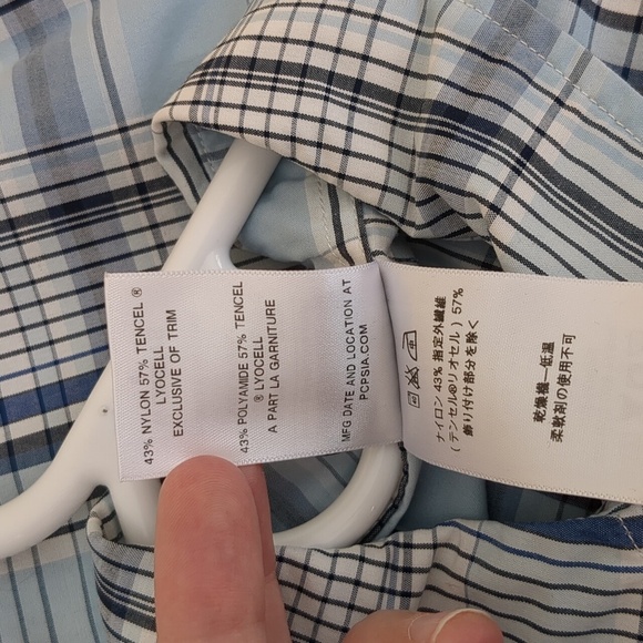 Patagonia Women's 4 Blue Plaid Button Up Shirt Roll Tab Sleeves Top - Picture 9 of 16